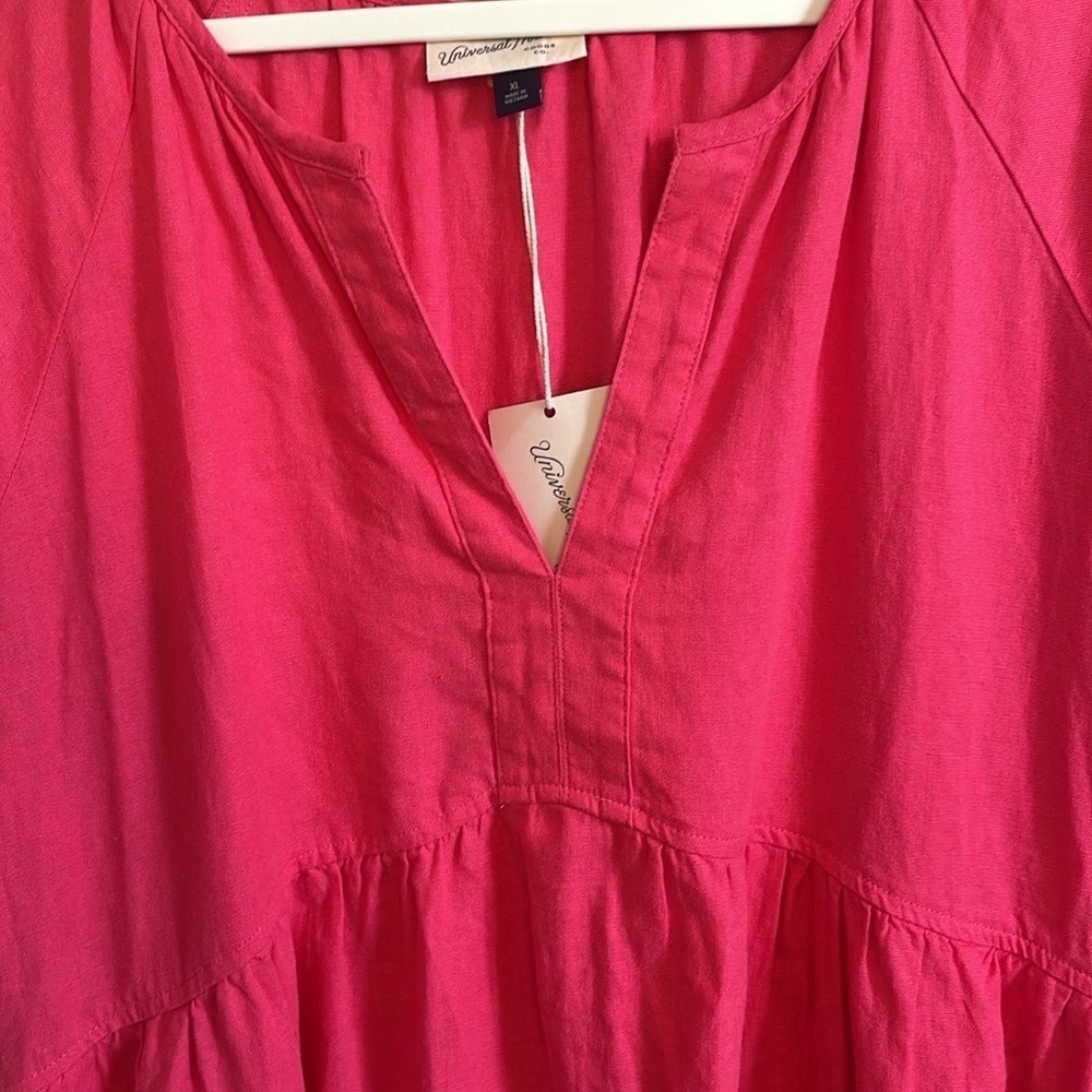 Universal Thread V Neck Bright Pink Dress, size XL, NWT - Picture 5 of 10
